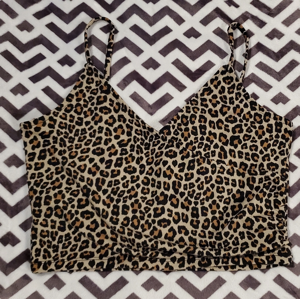 Cheetah print crop top